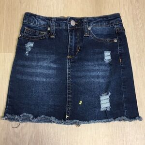Joe’s Jeans Girl’s size 5 Denim Distressed Cut Off Mini Skirt